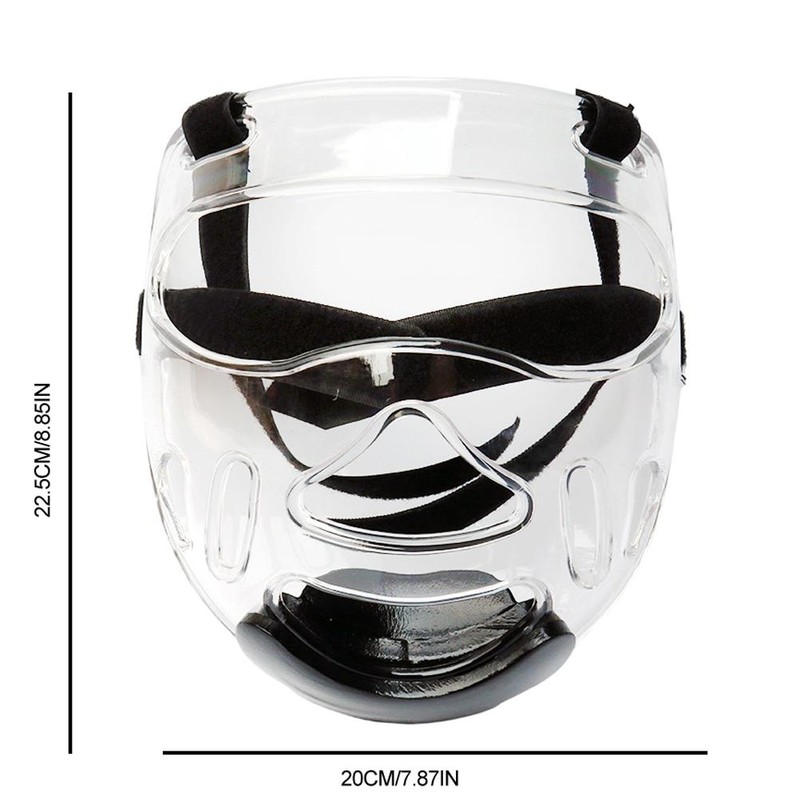 Taekwondo Headgear Clear Face Guard Portable Detachable Taekwondo Head Guard