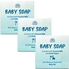 Relaxcation Baby Soap Bar-Cold Process Soap For Baby-Coconut Milk and Greek Yogurt Pack of 3