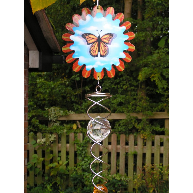 16,5 cm Designer animierte Schmetterling Wind Spinner + lange 30,5