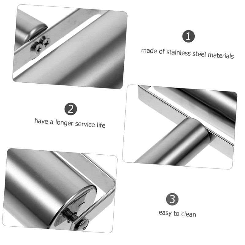BIUDECO 2Pcs Stainless Steel Rolling Pin Ergonomic Dough Roller for