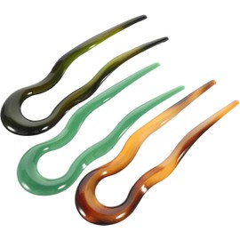 CJESLNA Classic Design Hair Pins, U-Shaped, 3 Pieces, for Thick Hair Buns and Updos (As Shown 1)