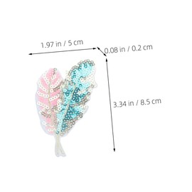 Gadpiparty 10Pcs Wear Resistant Leaf Shaped Sequin Patches for DIY Clothing Repair Decorative Iron Hat Patches for Bags Shoes and Accessories