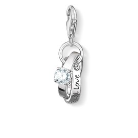 Thomas Sabo Women Charm Pendant Wedding Rings Charm Club 925 Sterling Silver 0673-051-14
