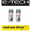2 X Cans Of E-Tech 400ml XHT VHT Very High Temperature Paint - SILVER