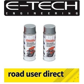 2 X Cans Of E-Tech 400ml XHT VHT Very High Temperature Paint - SILVER