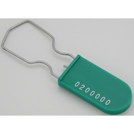 Plastic Wire Padlock Security Seals Sequentially Numbered Green (Pack of 100)