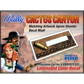 Williams Bally CACTUS CANYON Pinball - Apron Shooter DECAL MOD - Artwork Matching!