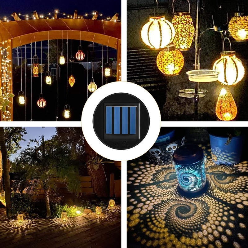 ULEMONDEE Replacement Solar Panels, Perfect for Outdoor Lantern Lights, Garden