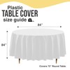 Exquisite 66% Thicker Premium White Round Tablecloth 0.5 Mil 6