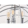 Living District Wallace 3-Light Mid-Century Metal Pendant in Chrome and