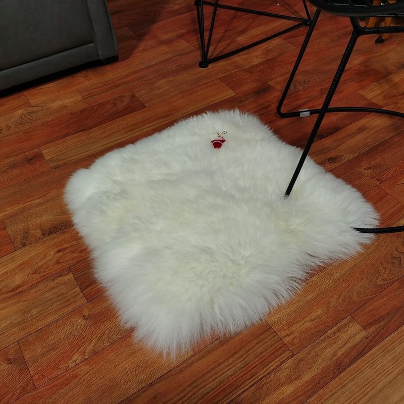 Champlus Sheepskin Chair Cushion Pad Genuine Australian Sheepskin Seat Cushion
