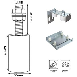 Kimuwote 2 Pieces Nylon Wheels, Ball Bearing Wheels, Swivel Wheels, Heavy Nylon Wheel, Pulley for Sliding Door, Nylon Guide Wheel, Floor Track Wheels, 40X60mm