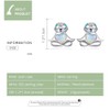 Presentski Sloth Opal Stud Earrings Smile 925 Sterling Silver Colorful