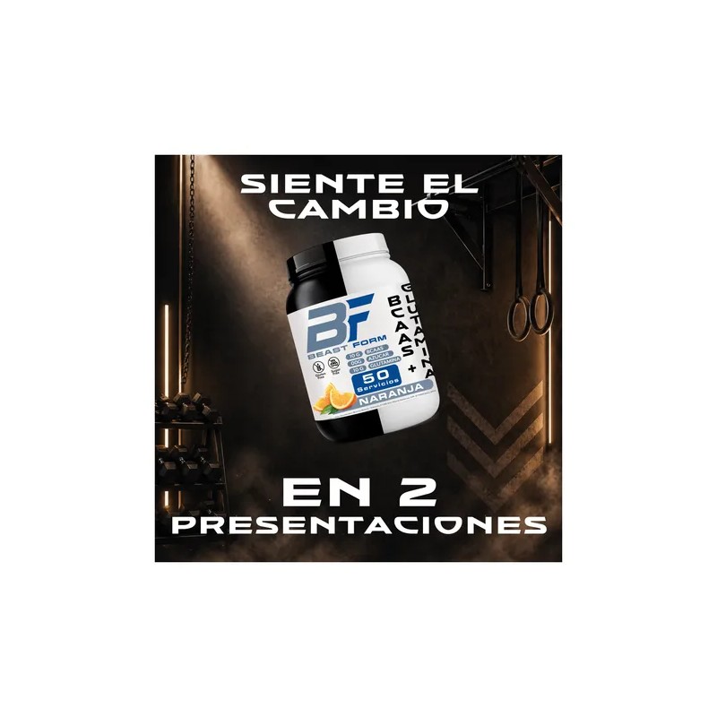 Aminoácidos Bcaas + Glutamina Beast Form 1kg De 50 Serv.