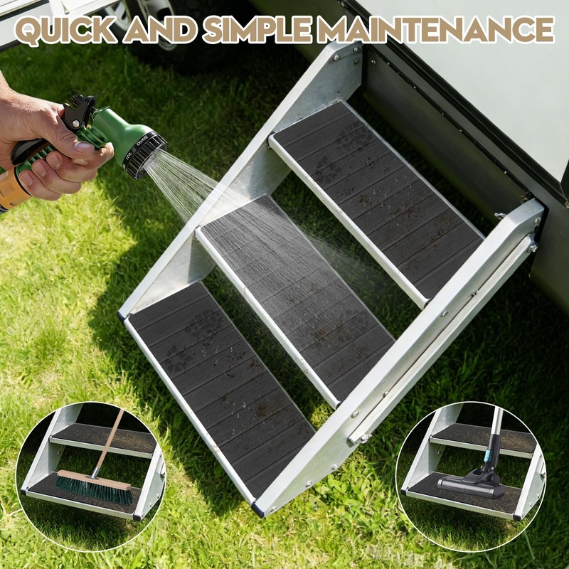 DGSL 4 Pack RV Step Covers, 24"x7.5" Self-Adhesive RV Stair