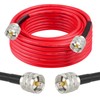 RG8X Coaxial Cable 25ft,CB Coax Cable,UHF PL259 Male to Male