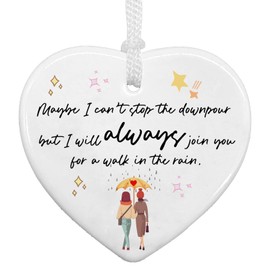 Best Friend Ornamen,Acrylic Best Friend's Forever Keepsake Heart,Encouragement Gifts for Women Bestie Hard Times Sympathy Gift Support Friendship Keepsake Gifts for Birthda