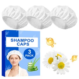 Tappi per shampoo senza risciacquo, per pazienti costretti a letto, anziani, campeggio, senza risciacquo, utilizzabili in microonde, senza acqua, lavaggio e condizionamento, cuffie da doccia usa e