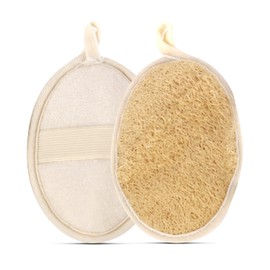 Pospetia STECOCZD-01 Natural Loofah Pad, Body Sponge, Natural Color, 3.1 x 3.9 inches (8 x 10 cm), (2 Pieces)