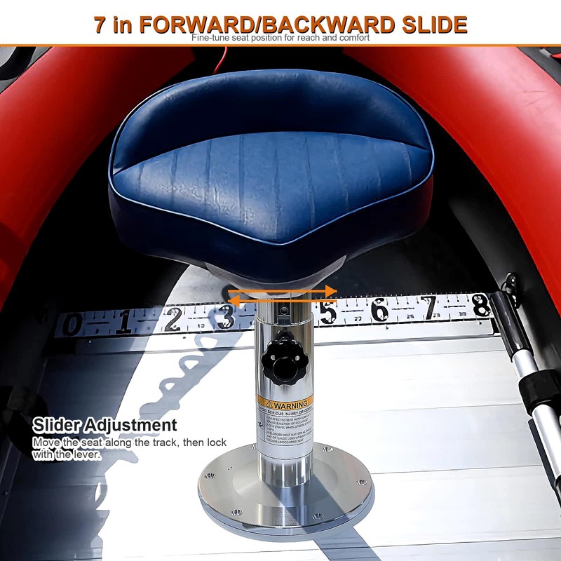 Yuleimy Adjustable Boat Seat Pedestal with Slider and Post, 13-19