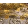 wowfabric4less123 Yellow Gold Sequins embroidery Lace Fabric 50” Width Sold