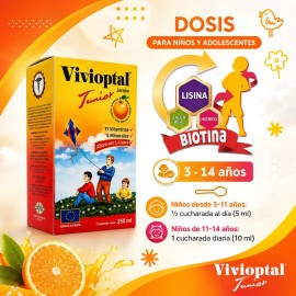 Vivioptal Junior Multivitamínico Para Niños Jarabe 250 Ml