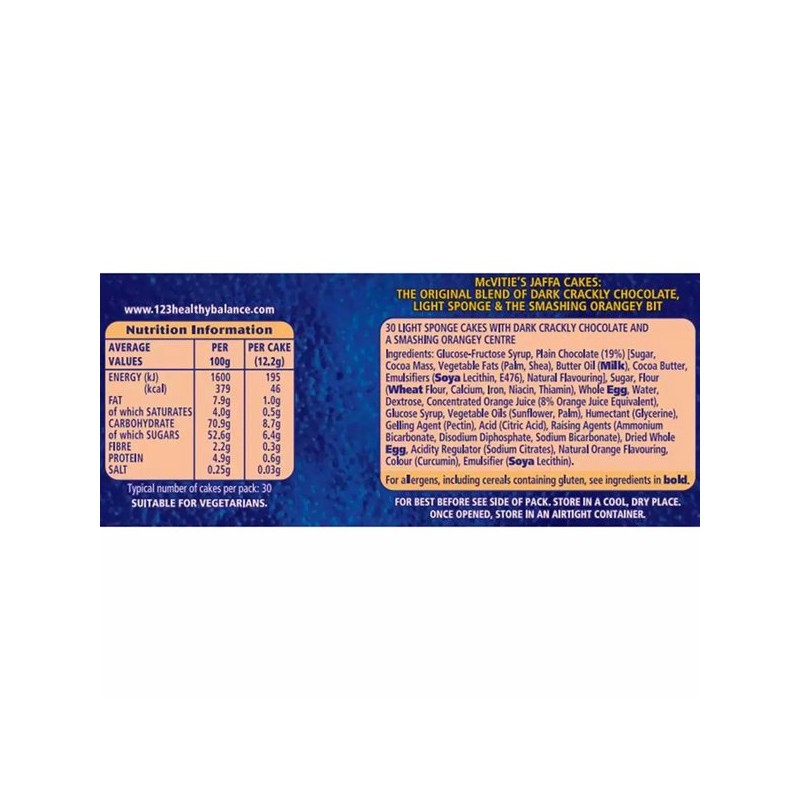 맥비티 자파 케이크 180개입 대용량 6 x 30pcs McVities Jaffa
