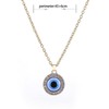 Aneneiceera Crystal Evil Eye Pendant Necklace Gothic Blue Talisman Eye