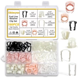 Shineyoo Fuel Line Retainer Clips 160PCS, 3/8 & 5/16 Fuel Line Retaining Clip Assortment Kit For Ford GM