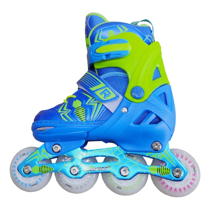 Kit Patinaje Niño Led Ajustables Con Mochila Protecciones