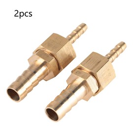 2pcs Hose Nozzle Connector Brass Hose Barb Quick Release Pack Thread Coupler Fitting Connector 4-10 mm for Pond Pool Hose Adapter