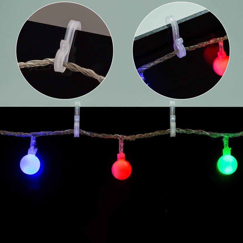 LIHAO Gutter Hooks 100 PCS Christmas Lights Hooks S-Shaped Gutter