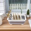 Goderewild Collapsible Dish Rack with Drainboard for Drying Dishes -
