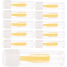 CLISPEED Palitos Diseño Lentes de Silicona de Rígidos para Contacto Amarillos, 12 Piezas Reutilizables Succión Fácil y Ligero para Uso Diario y Viajes