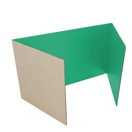 Flipside Products 18”x 48” Green Study Carrel, Privacy Boards, Student Privacy and Focus Booth for The Classroom, Desk Divider Cubby for Tests, Made in USA - 24 Pack