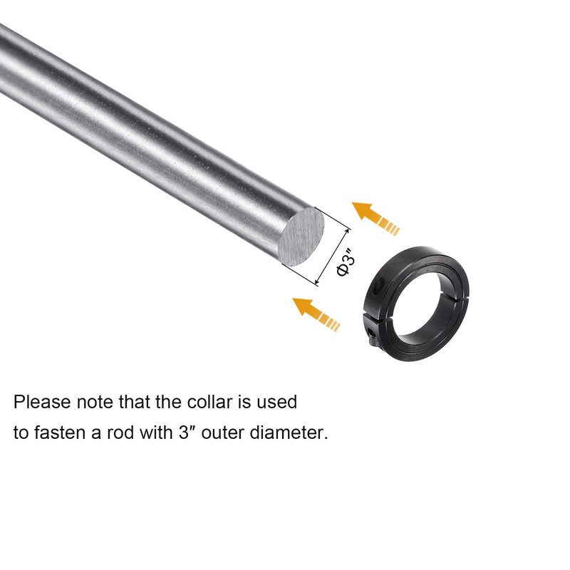sourcing map Shaft Collar for 2" Rod 3" OD 11/16"
