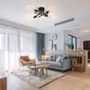 SunRider Industrial 4-Light Semi Flush Mount Ceiling Light Fixture, Modern