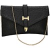 Designer Womens Elegant Faux Leather Envelope Clutch Bag Purse