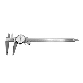 PAULIMOT Vernier Calliper with Clock 0-200 mm Rust-Proof Stainless Steel