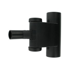 Paxanpax 69-UN-06 Universal Plastic Mini Turbo Brush with Rear Wheels and Adjustable Elbow, 200 x 32 mm, Black