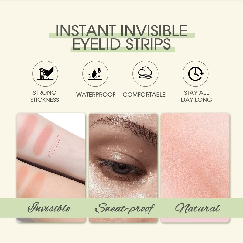 FADVAN 500PCS Double Sided Eyelid Tape, Waterproof Invisible Eyelid Lifter