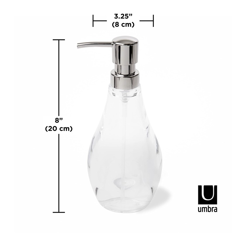 Umbra Droplet Soap Pump, Clear