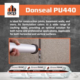 DCP Donseal PU440 Polyurethane Sealant for Concrete, Sidewalk 1 Pack – Expansion Joint Filler, Non-Sag Caulk for Foundation, Walls, Sausage, 20.2 fl oz – Grey