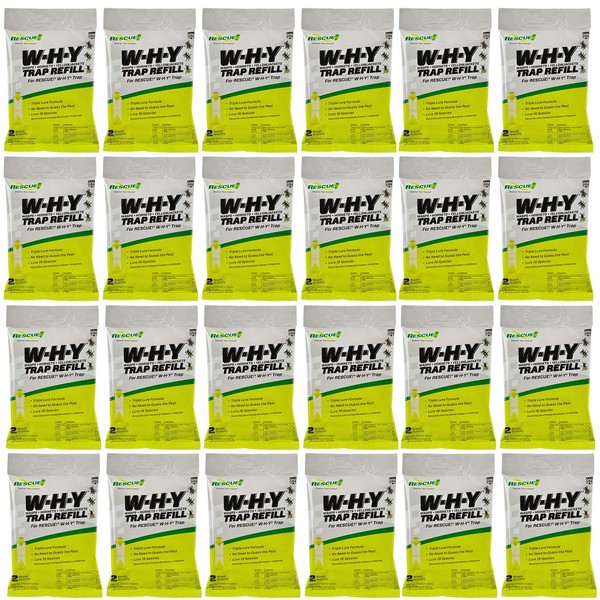 RESCUE! Non-Toxic Wasp, Hornet, Yellowjacket Trap (WHY Trap) Attractant Refill - 2 Week Refill - 24 Pack