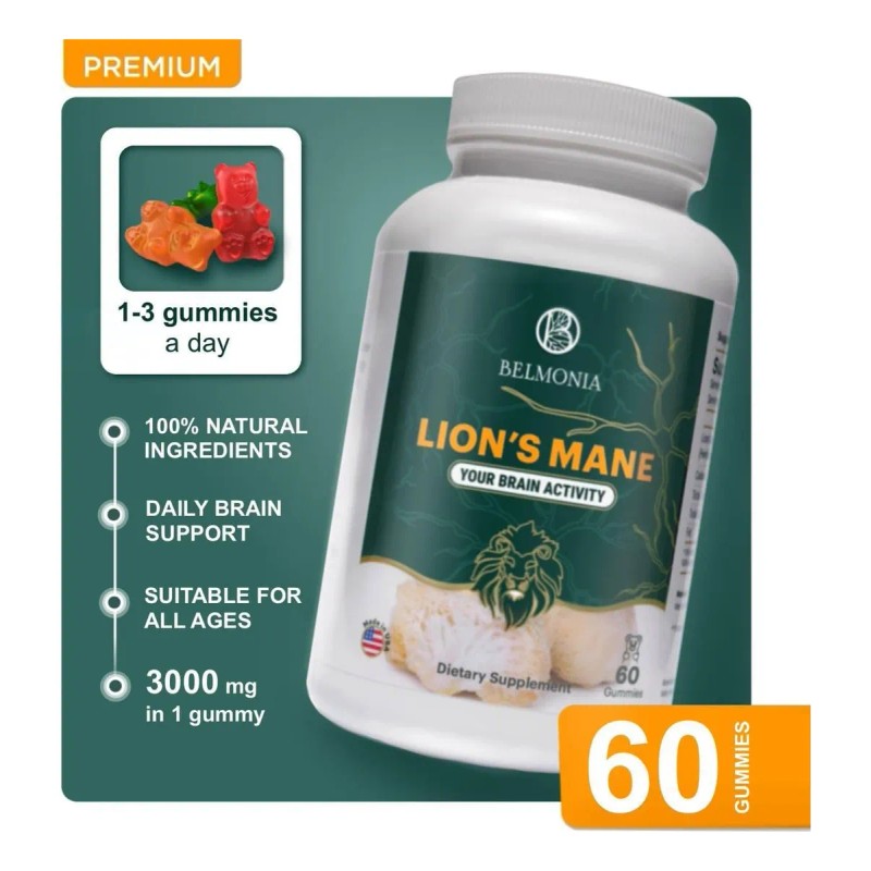 Belmonia Lion's Mane Gummies 5400 Mg Por Porción 60 Gomitas