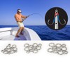 60pcs Stainless Steel Solid Fishing Figure 8 Jigging Rings Lure