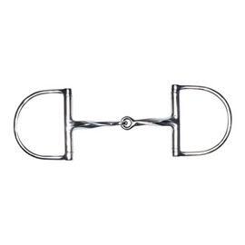 FES Slow Twist D Ring Snaffle Horse Bit | Superior Horse Control | Enhances Response Time | Robust Stainless Steel Design | Balanced Pressure Distribution | Perfect for Tough Mouthed Horses