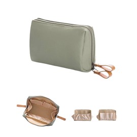 KGDUYC Women's Portable Cosmetic Bag, Handbag Cosmetic Bag, Small Multifunctional Storage Bag, Cosmetic Storage for Travel, Bedroom, Bathroom and Other Occasions - Green