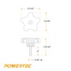 POWERTEC QNB3007 5-Star Stud Knob, 5/16"-18, 5PK
