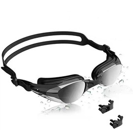 Swimming Goggles,UV Protection Swim Goggles, No Leaking, Anti Fog, Free Storage Case, Nose Clip ， for Adult Men Women And Kids 8+ -